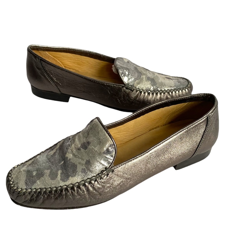 Vittorio Carli silver leather loafers 8